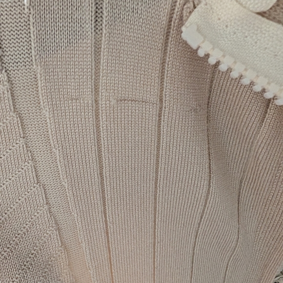 Cream Ribbed Long Cardigan - Picture 3 of 3